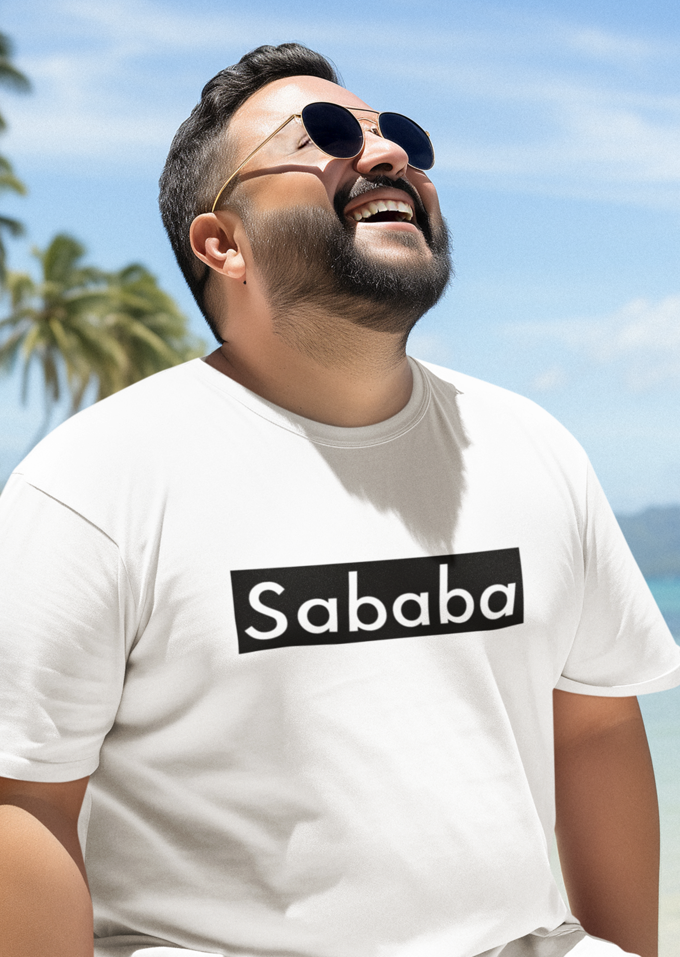 Sababa Logo B&W Men's Tee