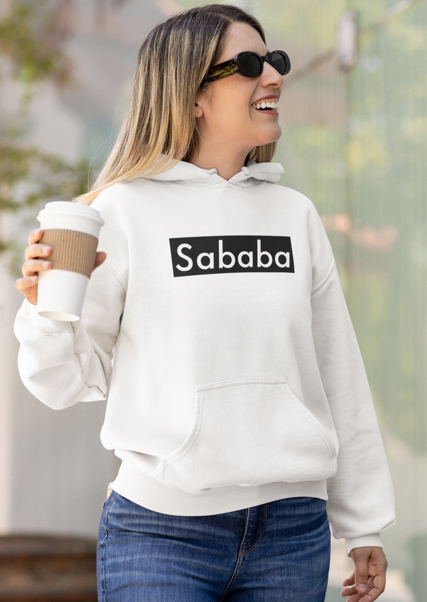 Sababa Logo B&W Women's Premium Hoodie