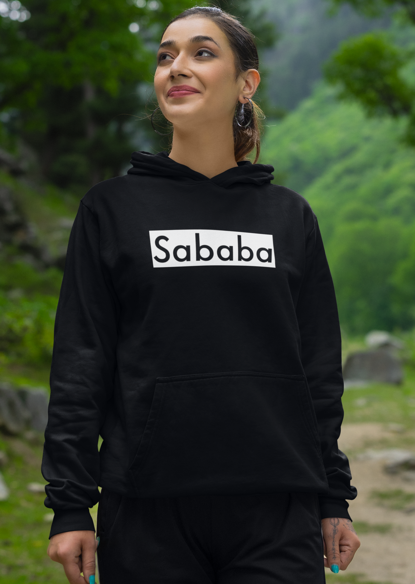 Sababa Logo B&W Women's Premium Hoodie