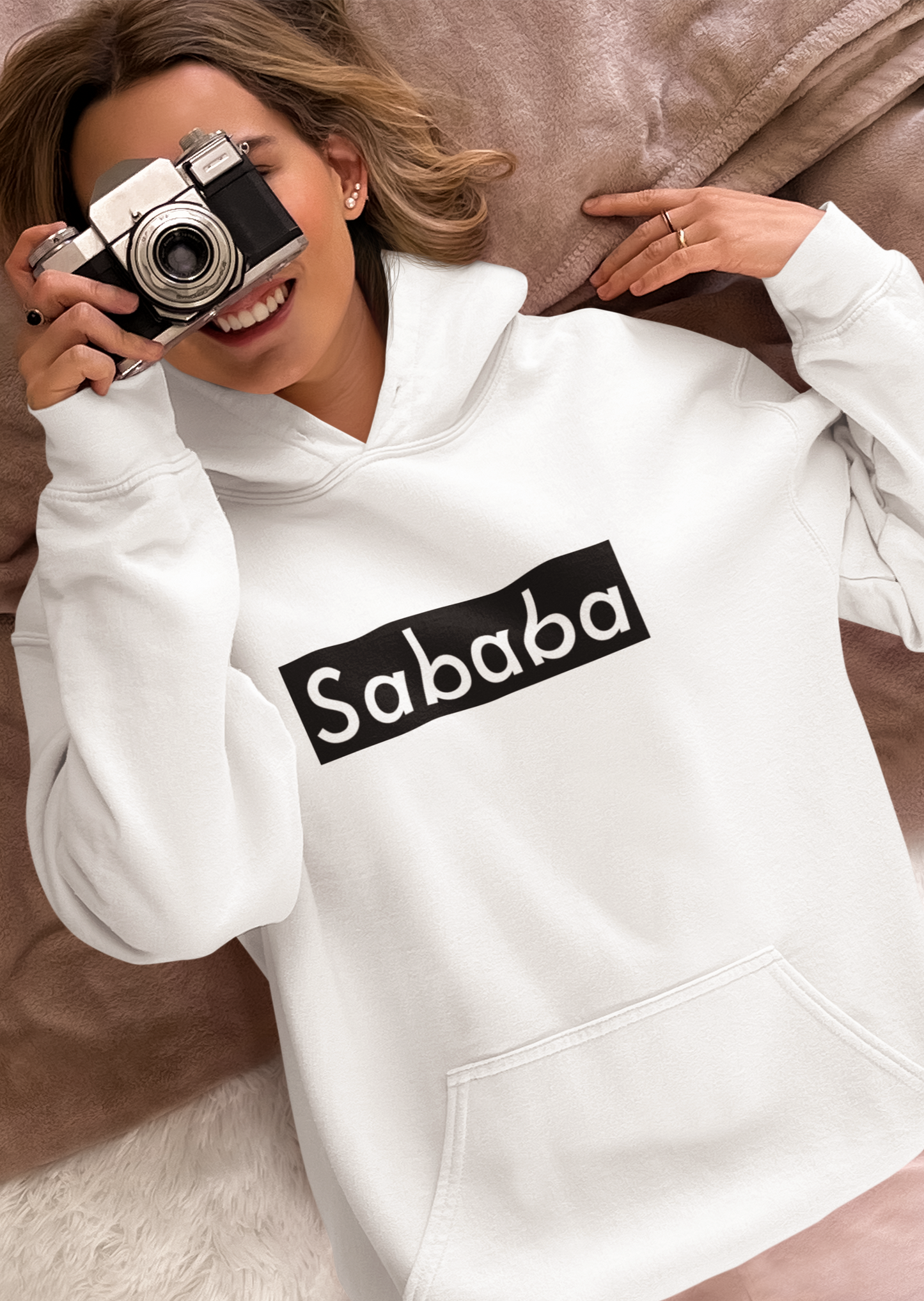 Sababa Logo B&W Women's Premium Hoodie