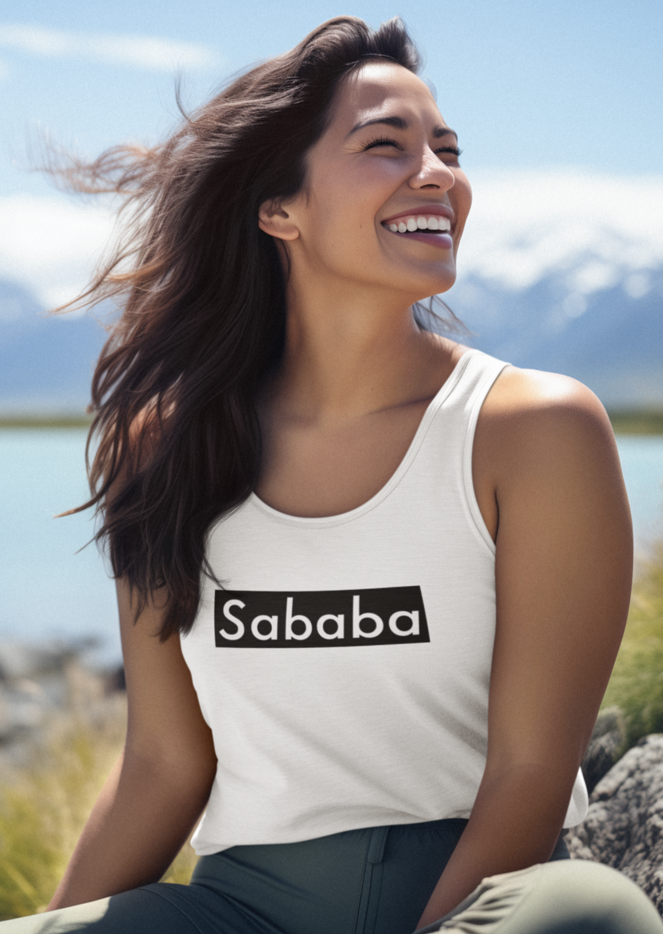 Sababa Logo B&W Women's Tank