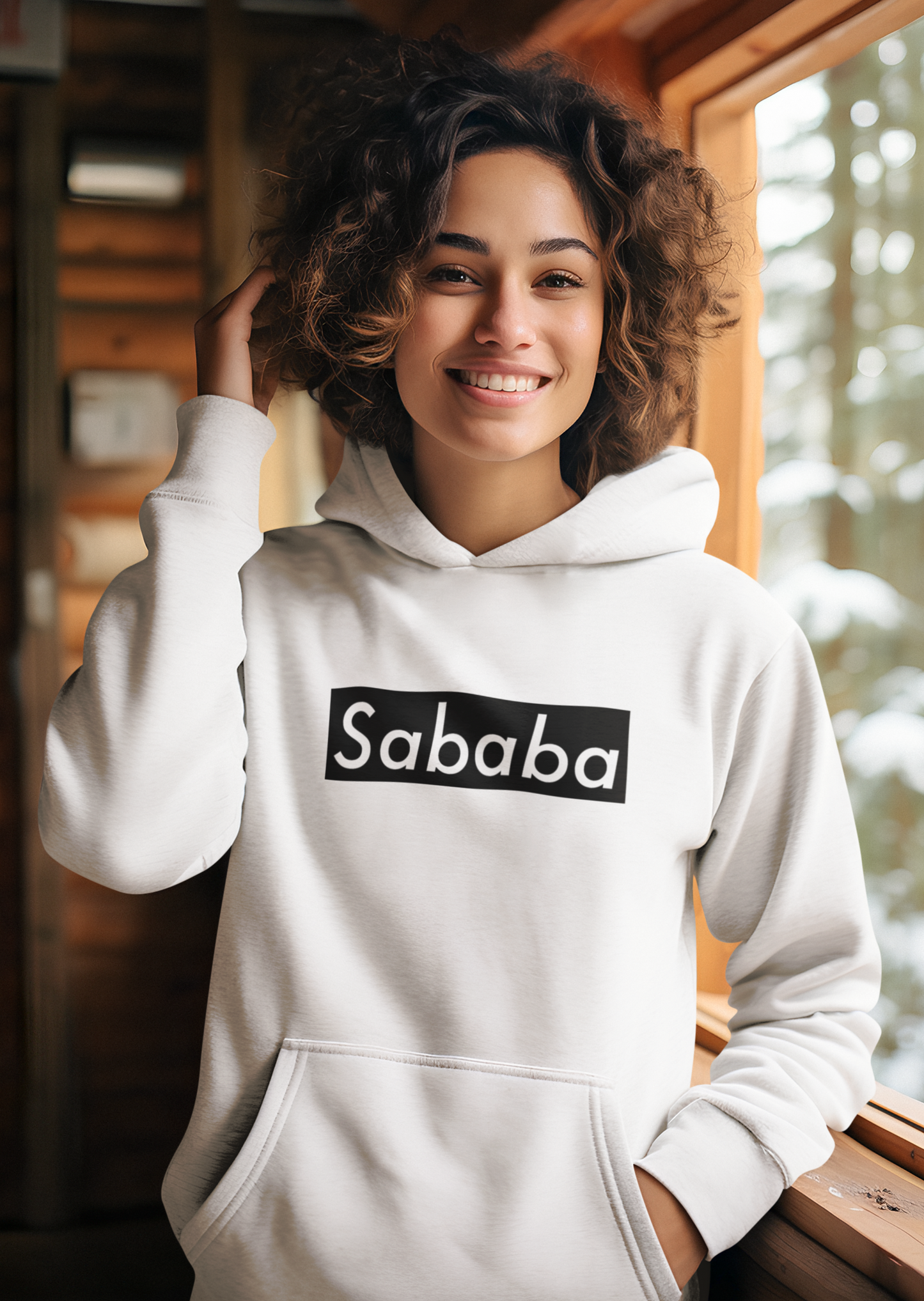 Sababa Logo B&W Women's Premium Hoodie