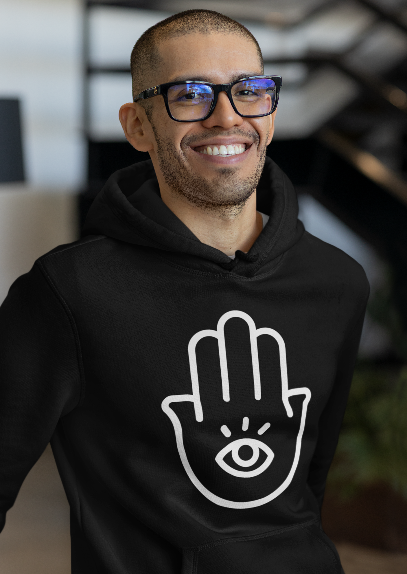 Modern Hamsa Men's Premium Hoodie
