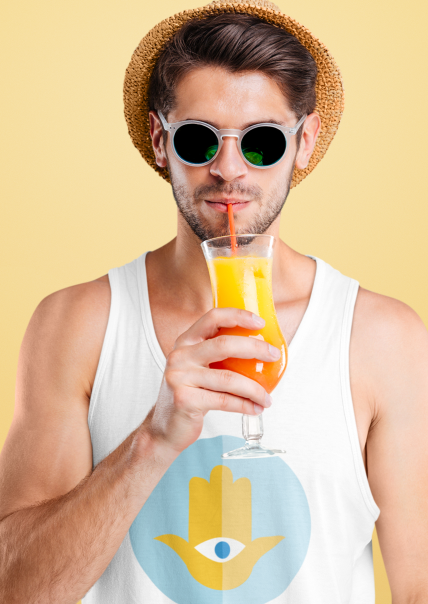 Half & Half Hamsa Men's Tank