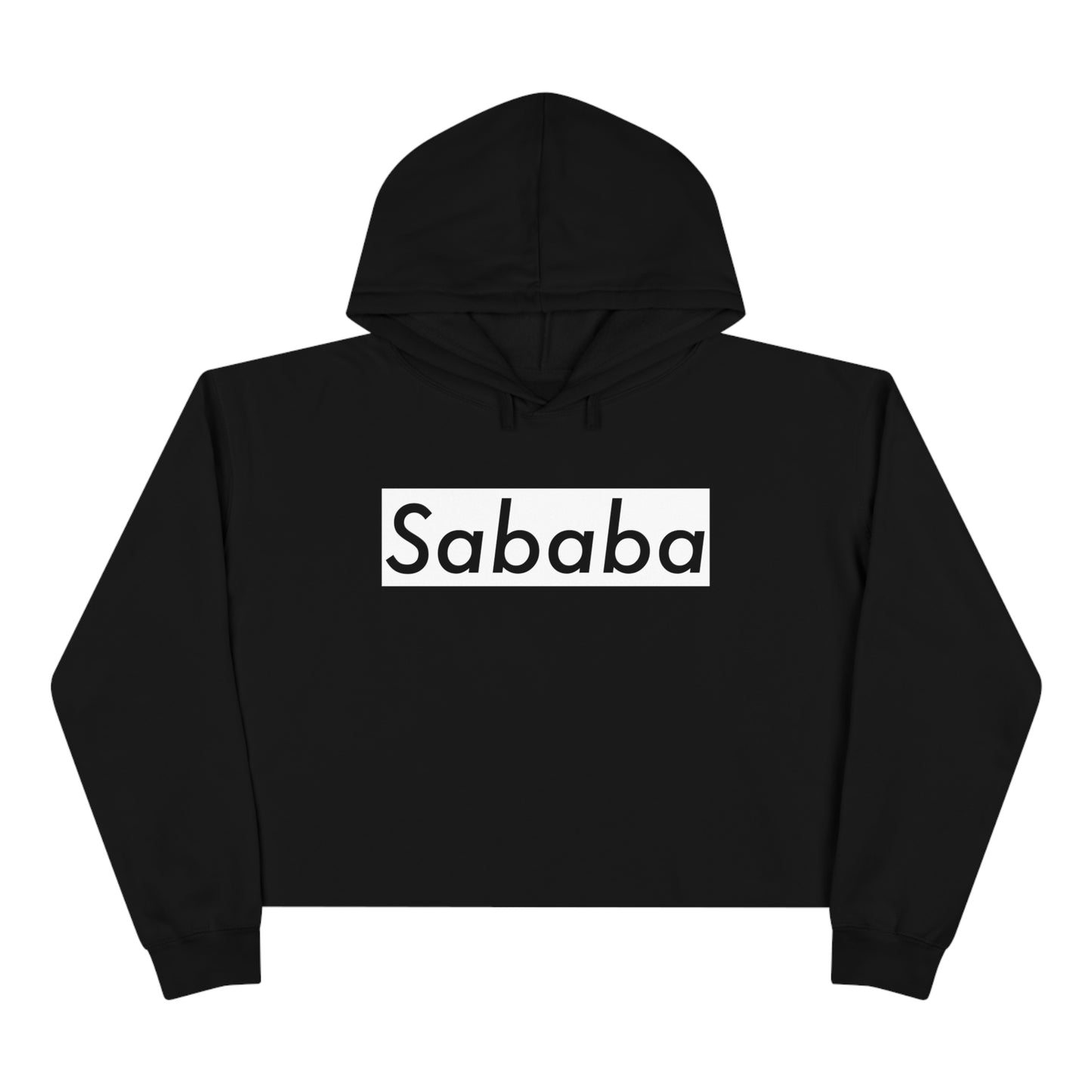 Sababa Logo B&W Women's Premium Crop Hoodie