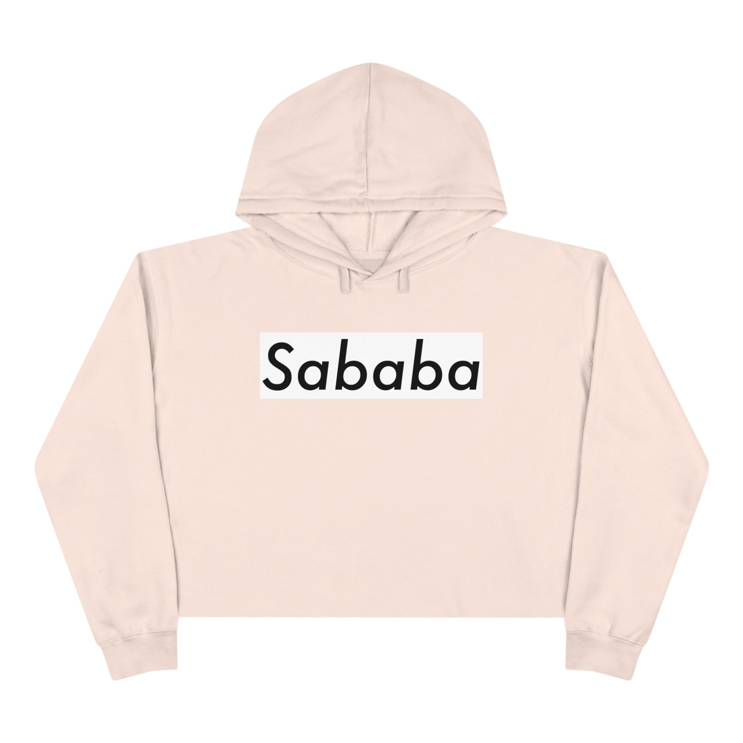 Sababa Logo B&W Women's Premium Crop Hoodie