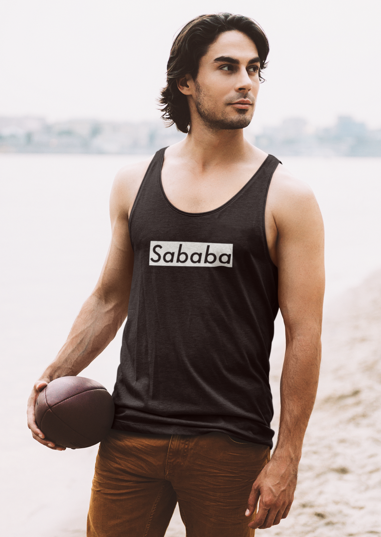 Sababa Logo B&W Men's Tank