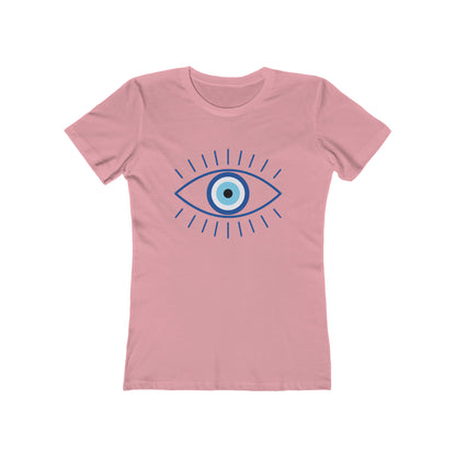 Evil Eye 2 Women's Tee in Solid Light Pink