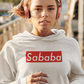 Sababa Logo Women's Premium Crop Hoodie